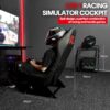 RACGTING Racing Simulator Cockpit, Foldable Seat, Logitech/Thrustmaster