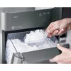 Countertop Nugget Ice Maker | Ice Machine with WiFi Connectivity | Smart Home Kitchen Essentials | Black Stainless