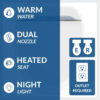 USPA 6800 Luxury Electric Bidet Seat for Elongated Toilets in White USPA6800-E