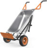 Multi-functional two-wheel garden carts, trolleys and push carts, equipped with flat-bottom tires, available in colors of orange, black and...