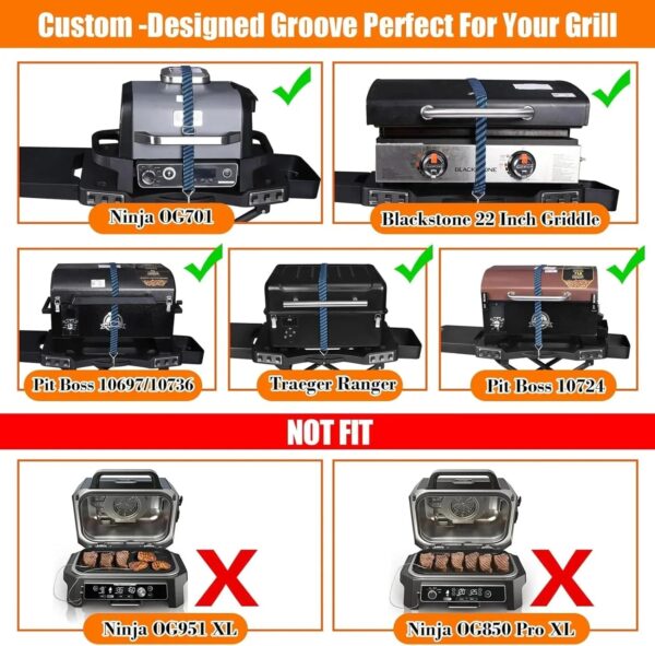 Collapsible Grill Stand for Ninja Woodfire Grill, Traeger, Pit Boss, and 22" Blackstone Griddle