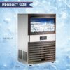 YUTGMasst Commercial Ice 110LBS/24H Stainless Steel Free-Standing Ice Machine Maker Air Cooling Ice