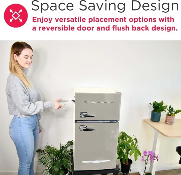 Frigidaire Retro Mini Fridge with Freezer & Side Bottle Opener-Small 2 Door Refrigerator for Office Bar or College Dorm Room-3.1 Cu Ft 19 "D x...
