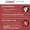 Coleman SaluSpa Miami AirJet 2 to 4 Person Round Inflatable Hot Tub Portable Outdoor Spa with 120 Soothing AirJets and Insulated Cover, Black