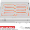14 Inch Electric Griddle, Non-Stick Flat Top Grill Commercial Electric Countertop Griddles Stainless Steel Adjustable Temperature Control 90 F-575...