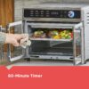 Crisp 'N Bake Air Fryer Toaster Oven Combo, 12 in 1 Countertop Convection Oven Cooks Food Fast, Fits a Whole Pizza or 6 Toast Slices, French Doors...