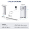 8000 BTU 3-in-1 Air Cooler with Dehumidifier and Fan Mode