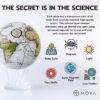 MOVA 4.5" Self-Rotating Globe Earth with Clouds, Light Powered