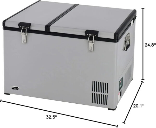FM-65G 65 Quart Portable Refrigerator and Deep, AC 110V/ DC 12V, Real Chest Freezer for Car, Home, Camping, and RV with-8 F to 50 F Temperature...