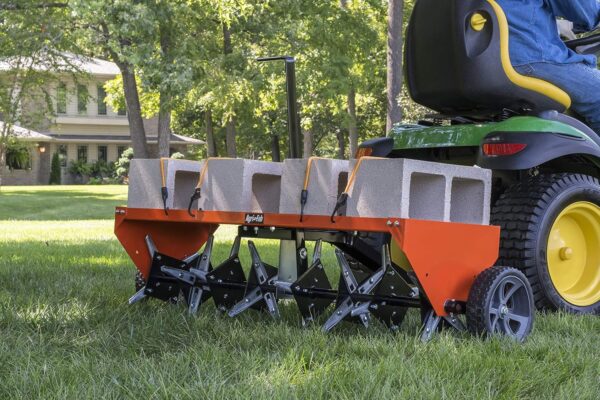 Agri-Fab 45-0604 18" x 48" Tow Behind Poly Lawn Roller 550 lbs Weight with Water, Poly Drum and Steel Frame, with Plug. Designed for Lawn and...