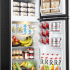 EUHOMY 3.2 Cu.Ft Mini Fridge with Freezer 2-Door Compact Refrigerator for Bedroom, Dorm, Office or Apartment, Silver