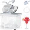 660-pound-per-hour commercial ice cube crusher, 300-watt ETL-certified electric ice cone machine, equipped with double blades, safety on/off...
