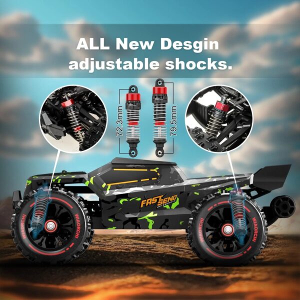 WIAORCHI 1/16 RTR Brushless Fast RC Cars, 42mph with 2 Batteries