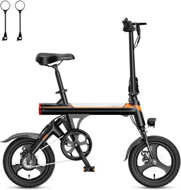 EB3 Electric Bike Adults 21mph, 500W Peak Motor, 270Wh Battery, Rear Suspension, 3 Levels Assist, 14" Folding Ebike for Adults and Teens, Complies...