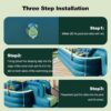 Ergocar Inflatable Swimming Pool with Water Slide, Inflatable Slide Water Pool with Awning, Inflatable Mega Bouncy Castle Water Park, Swim Centre...