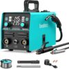 145A MIG Welder, 110V/220V Dual Voltage Gas/Gasless Flux Core MIG Welder/Lift TIG/Stick 3 in 1 Synergic MIG145 9GEN Welding Machine, Flux/Solid...