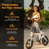 EB3 Electric Bike Adults 21mph, 500W Peak Motor, 270Wh Battery, Rear Suspension, 3 Levels Assist, 14" Folding Ebike for Adults and Teens, Complies...