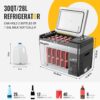 12 Volt Refrigerator 12V Car Fridge 23 Quart Portable Freezer Compressor Cooler 12/24V DC 110~240 Volt AC for Truck Van RV Camper SUV Travel...