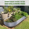 2Pcs Galvanized Raised Garden Bed Kit, 10 4 1ft Galvanized Planter Raised Garden Boxes Outdoor, Oval Large Metal Raised Garden Beds for Vegetables