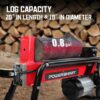 PowerSmart Electric Log Splitter 7-Ton - Efficient Wood Splitter with 3500 Motor Speed, 15 Amp, Horizontal Full Beam Design and Steel Wedge for...