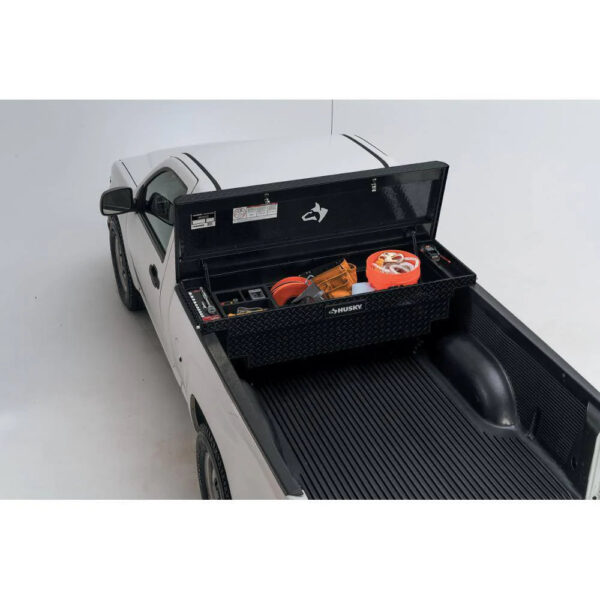 Husky 61.86 Matte Black Aluminum Low Profile Truck Box for Mid-Size Trucks