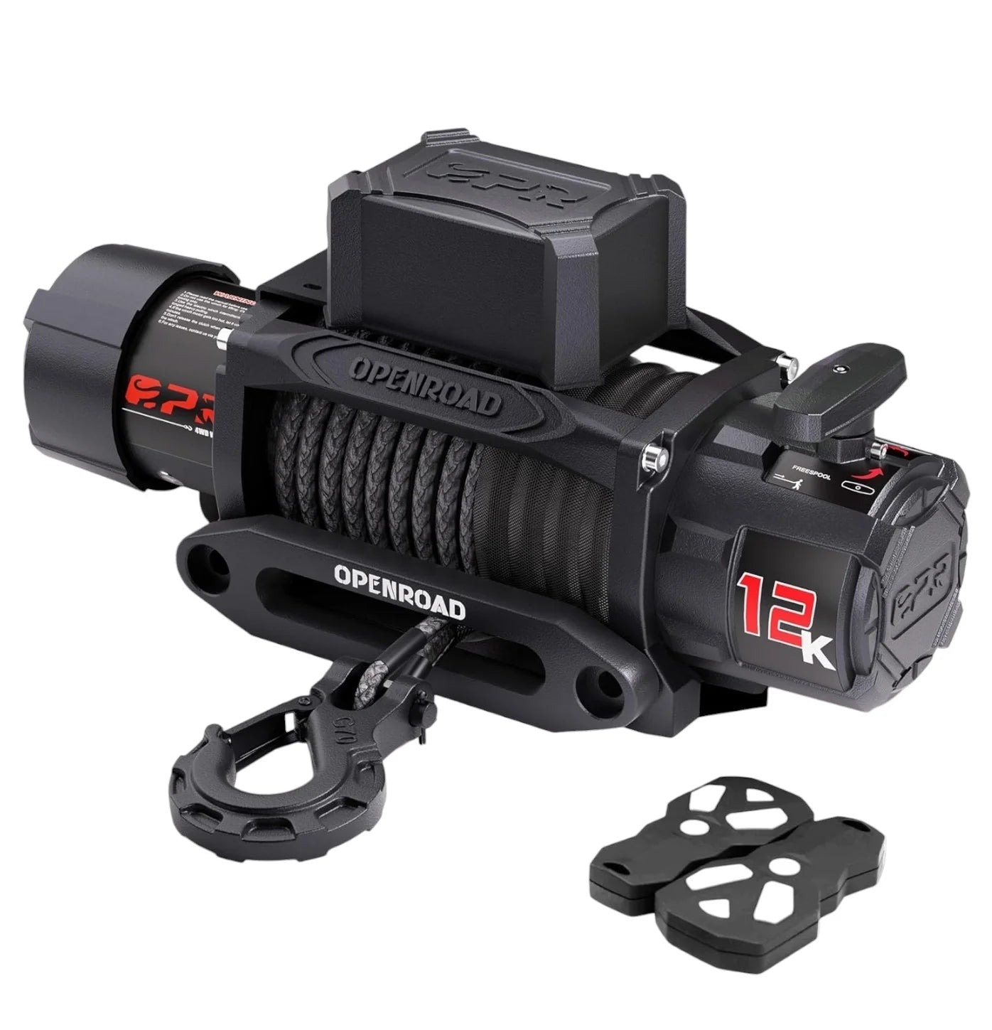0e5c328e3c2ddccdfeca70df6cb88b1d44b6b27b1fbe7c4155393d7982646762 OPENROAD 12000lb Winch with Synthetic Rope & Wireless Remotes