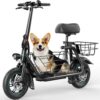 Electric Scooter with Large Basket, 550W Motor