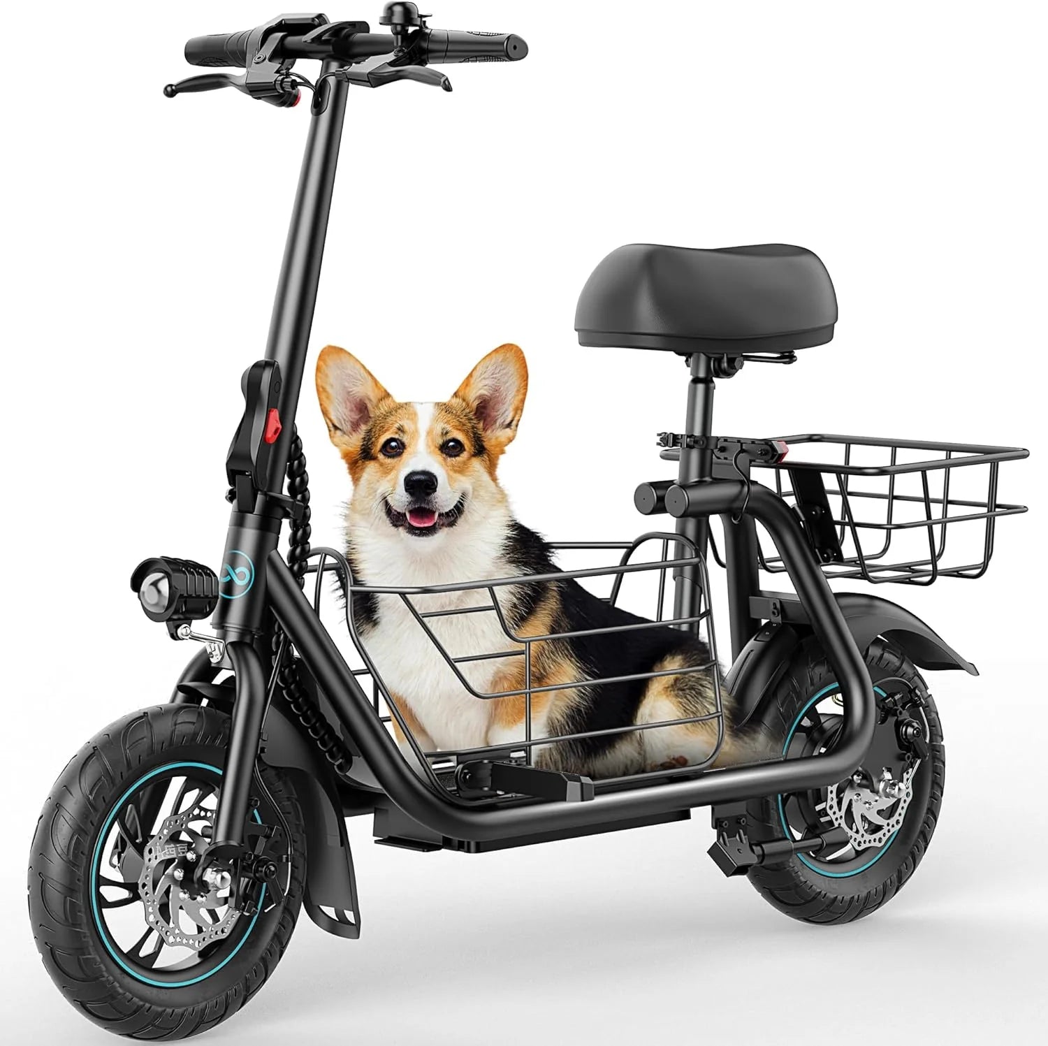 0eb3b6523e1da5c9e2bf10f14f48ed04741d0b4927a905cfcb0a3730cfe14795-1 Electric Scooter with Large Basket, 550W Motor