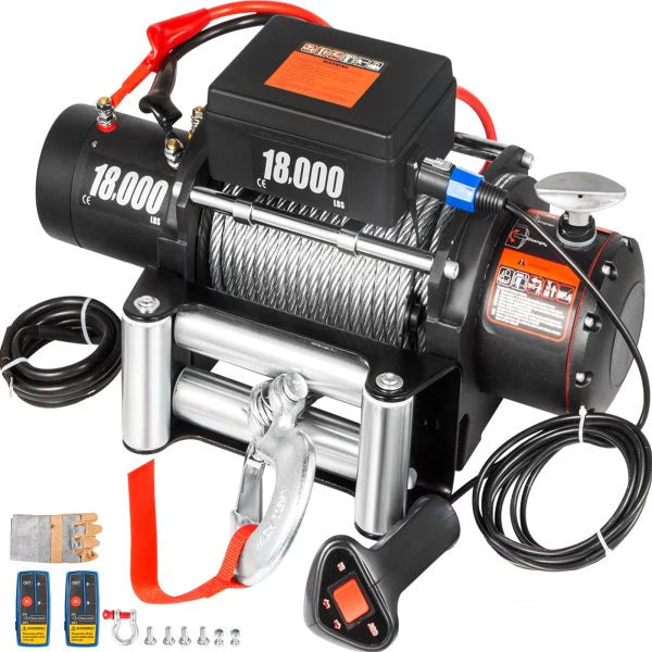 0fdc06df16cb87345570c922a5a0cae4a6a1ae2ffad29a8994cef2ce1e5b78df 18000LBS Electric Winch 12V Steel Cable Off-road ATV UTV Truck Towing Trailer