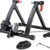 Bike Trainer Stand Indoor Riding - Sportneer Magnetic Stationary Bicycle Exercise Stand with Noise Reduction Wheel, 6 Resistance Adjustable