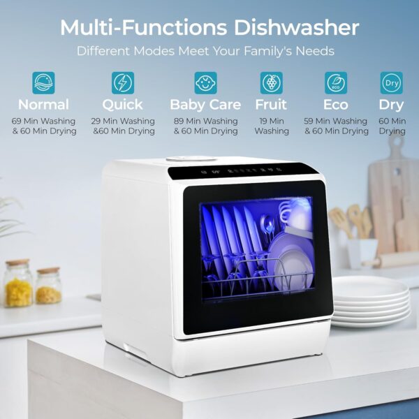 1 EUHOMY Countertop Dishwasher Portable