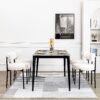 DYHOME White Dining Chairs Set of 4, Mid-Century Modern Dining Chairs, Kitchen Dining Room Chairs
