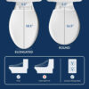 USPA 6800 Luxury Electric Bidet Seat for Elongated Toilets in White USPA6800-E