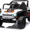 12-volt UTV scooter electric children's play vehicle, single-seat, equipped with a parent remote control, hinged doors, LED lights and Bluetooth...