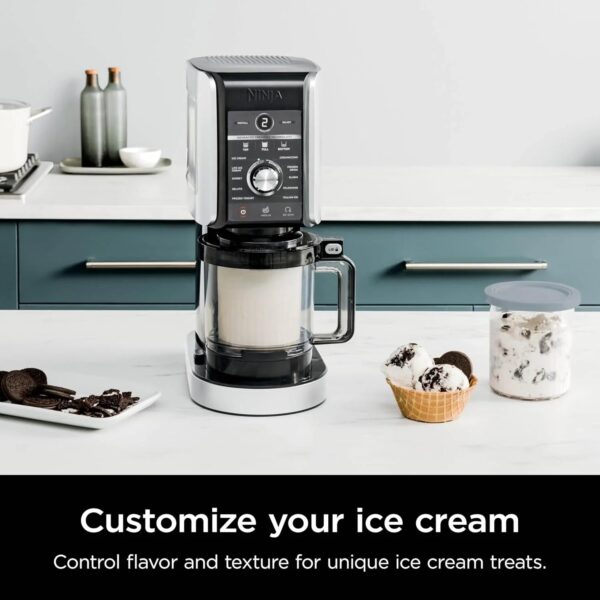 Ninja NC301 CREAMi Ice Cream Maker, for Gelato, Mix-ins, Milkshakes, Sorbet, Smoothie Bowls & More, 7 One-Touch Programs, with (2) Pint Containers...