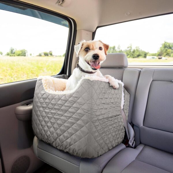 Dog Car Seat: Lookout I Dog Booster Car Seat for Dogs Small 5-15 lbs, Size: Small, Fabric: Black Diamond, Pet Car Seat to Alleviate Car Sickness...