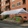 ADVANCE OUTDOOR 10x20 ft Heavy Duty Carport Potable Car Canopy Garage Party Tent Boat Shelter, Adjustable Height from 9.5 ft to 11 ft, Beige
