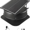 Roof attic exhaust fan, 50-watt intelligent solar roof ventilation fan, equipped with thermostat, remote control, 3000 cubic feet per minute...