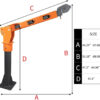 1100lb Folding Dismountable Household Hoist Truck Crane with Electric Hoist (110V) 880lb Pulling Force, Jib Cranes for Factory, Warehouse,...