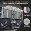 Concession Window 36W x 36H Aluminum Alloy Food Truck Service Window with Sliding Screens & Awning Door, Hydraulic Lift, Locking Mechanism,...