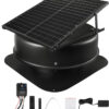 Roof attic exhaust fan, 50-watt intelligent solar roof ventilation fan, equipped with thermostat, remote control, 3000 cubic feet per minute...