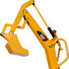 The building vehicle riding toy with a traction pedal and a 360-degree metal excavator is suitable for children over 3 years old.