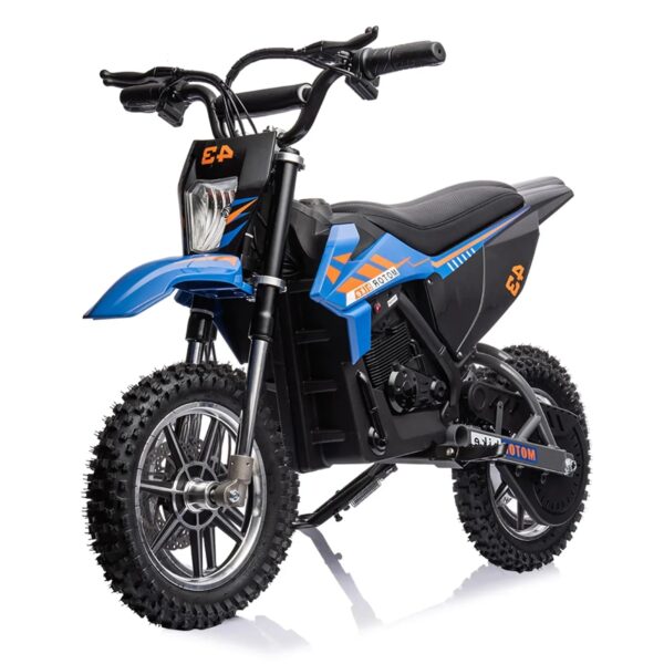 36V Kids Electric Dirt Bike, 36V, 350W, 15.5MPH, LED, 175lbs Max Blue