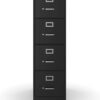 STAPLES 4-Drawer File Cabinet, Lockable, Black, 25"D x 15"W