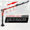 1100lb Folding Dismountable Household Hoist Truck Crane with Electric Hoist (110V) 880lb Pulling Force, Jib Cranes for Factory, Warehouse,...