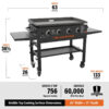 Blackstone 4-Burner 36" Griddle Cooking Station with Side Shelves