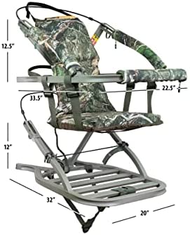 Summit Viper SD Climbing Treestand Lightweight Aluminum, Foam Padded Seat, 300 lbs Capacity, Includes Safety Harness