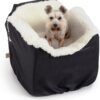 Dog Car Seat: Lookout I Dog Booster Car Seat for Dogs Small 5-15 lbs, Size: Small, Fabric: Black Diamond, Pet Car Seat to Alleviate Car Sickness...
