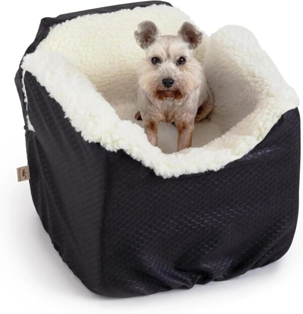 Dog Car Seat: Lookout I Dog Booster Car Seat for Dogs Small 5-15 lbs, Size: Small, Fabric: Black Diamond, Pet Car Seat to Alleviate Car Sickness...