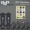 Electric Skateboard with Remote Control for Beginners Cruiser E-Ska with DIY Stickers